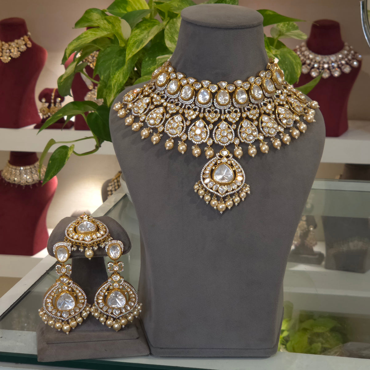 Meenakshi bridal polki set