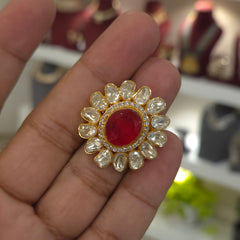 Dhani moissanite polki ring