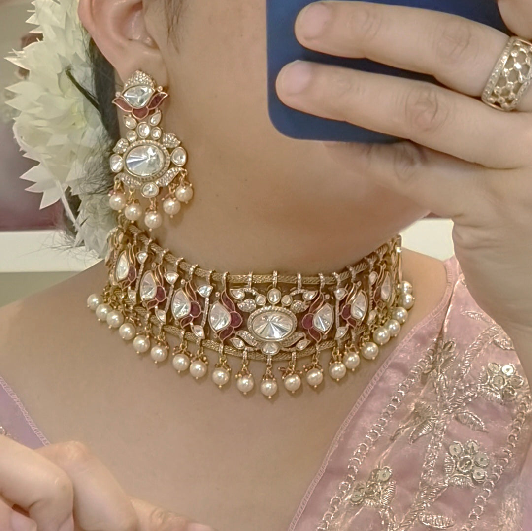 Heena polki choker set