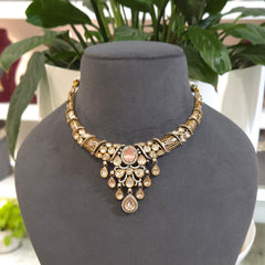 Sanjh polki necklace set