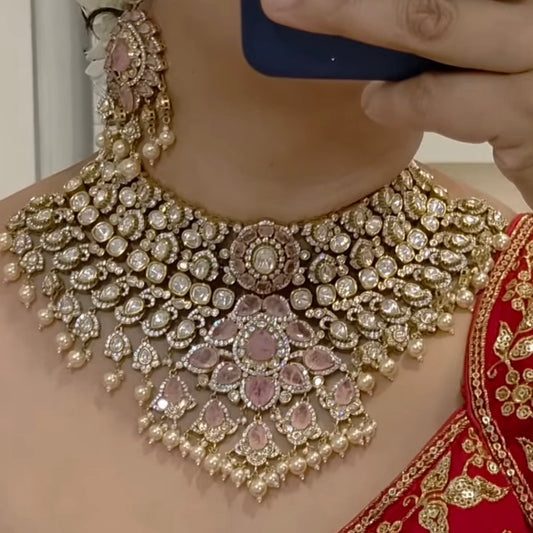 Smitha polki necklace set