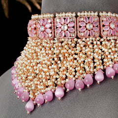 Noor Polki Choker Set (Marron)