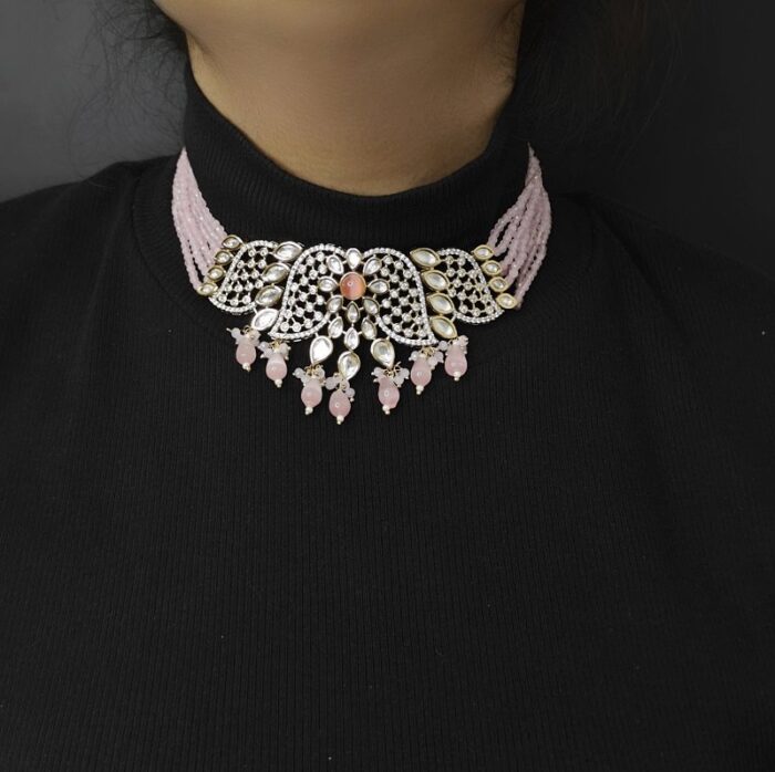 Ekarishi pink Choker Set - Image 2