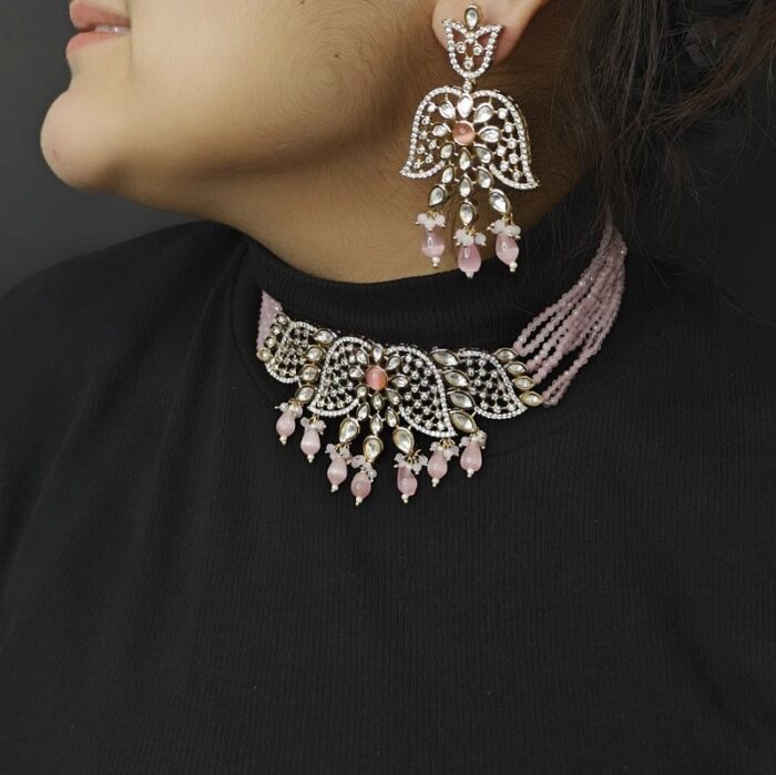 Ekarishi pink Choker Set - Image 1