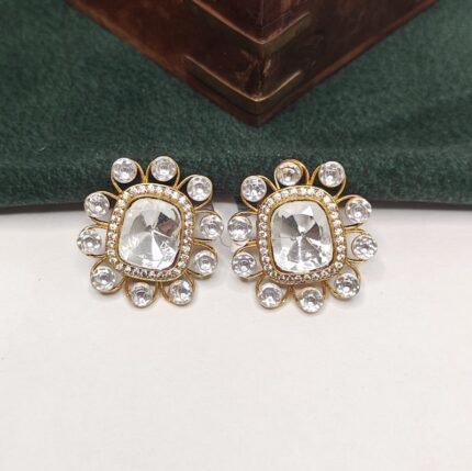 Emma moissanite polki studs