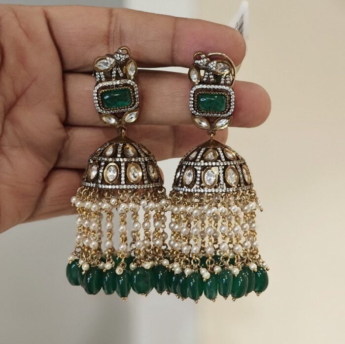 Chandrika polki jhumka - Image 1