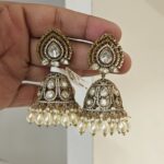 Kalpana oxidised polki jhumka - Image 2