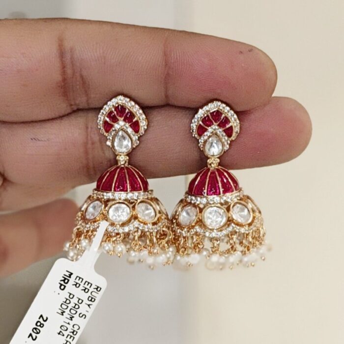 Sheetal polki jhumka - Image 1