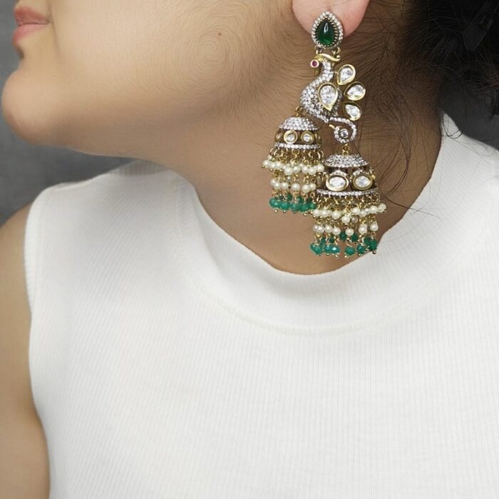 Varsha polki jhumkas - Image 1
