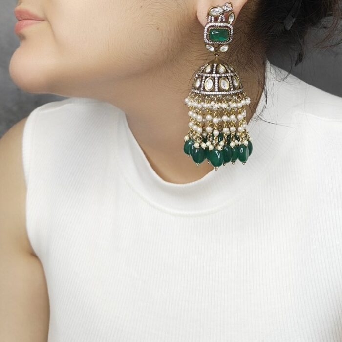 Chandrika polki jhumka - Image 1