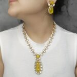 Aalekhaa Yellow Polki Set