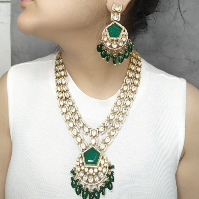 Aadhira Green Polki Set - Image 2
